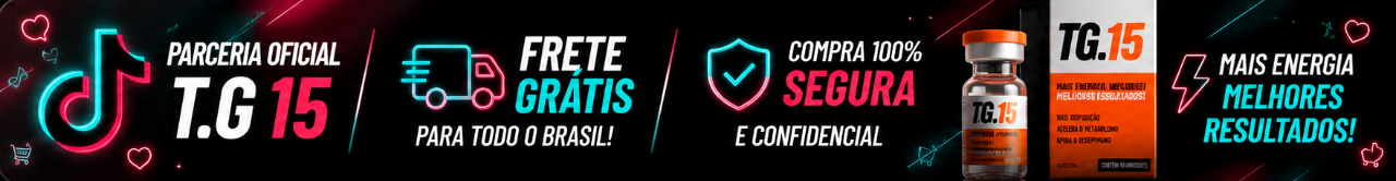 TG.15 — Parceria oficial · Frete grátis · Compra 100% segura